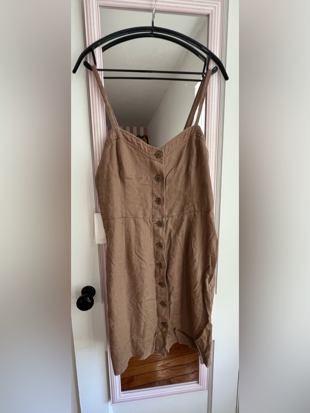 Wilfred Brown Button-Front Mini Dress